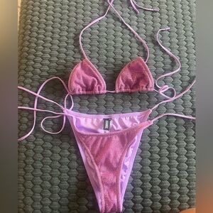 triangl bikini - glittery purple